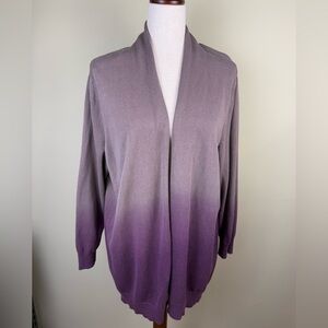 Belle by Kim Gravel ombré cardigan size 1x preowned